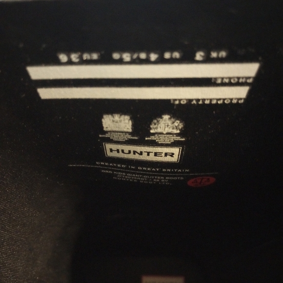 Hunter Big Kids Original Giant Multi Color Glitter Rain Boots Size 4 - Picture 7 of 7